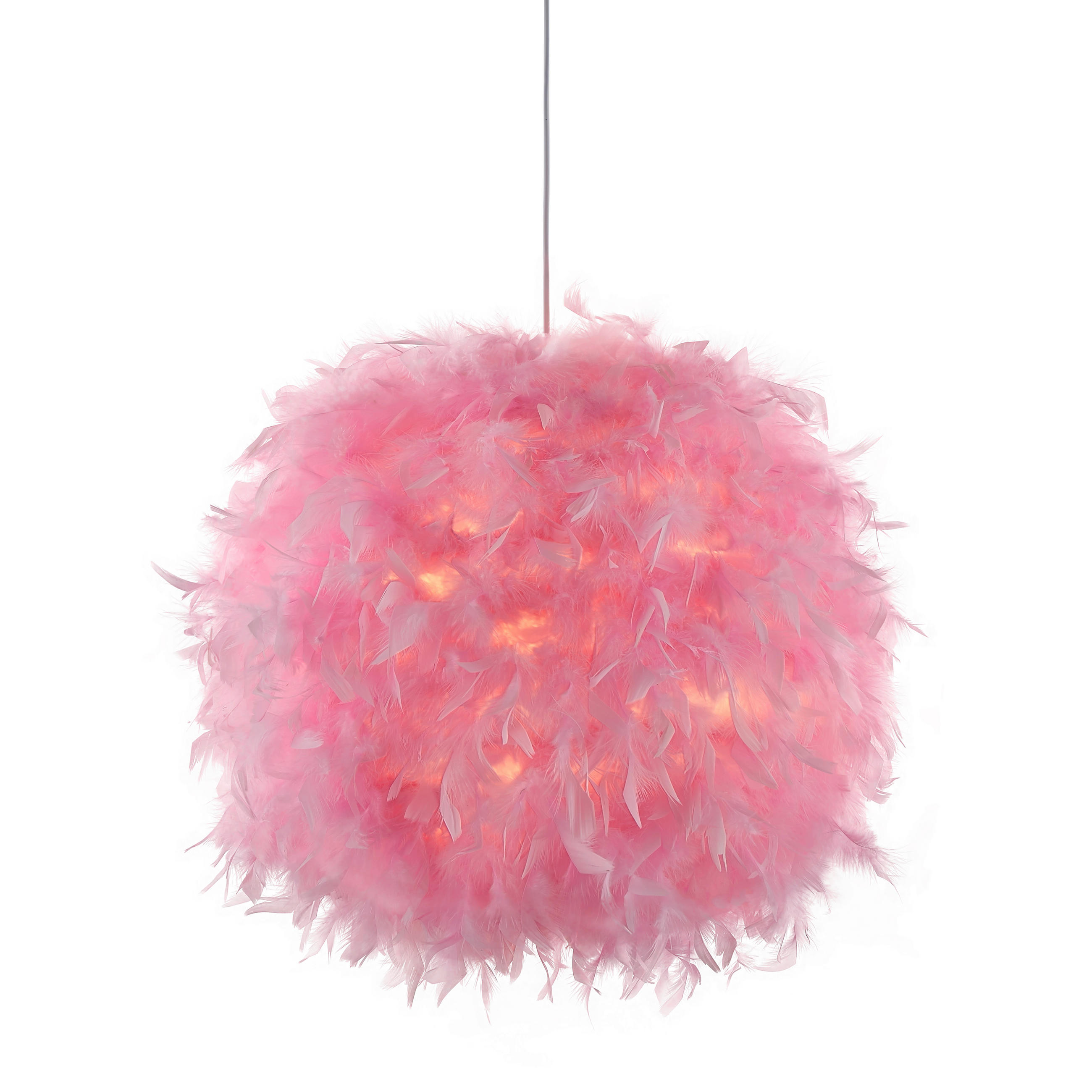 HÄNGELEUCHTE DUCKY 40/150 cm  - Pink/Weiß, Basics, Textil/Metall (40/150cm) - Globo