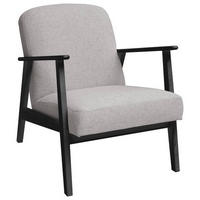 SESSEL in Webstoff Beige, Grau, Schwarz  - Beige/Schwarz, Natur, Holz/Textil (63/78/78cm) - Livetastic