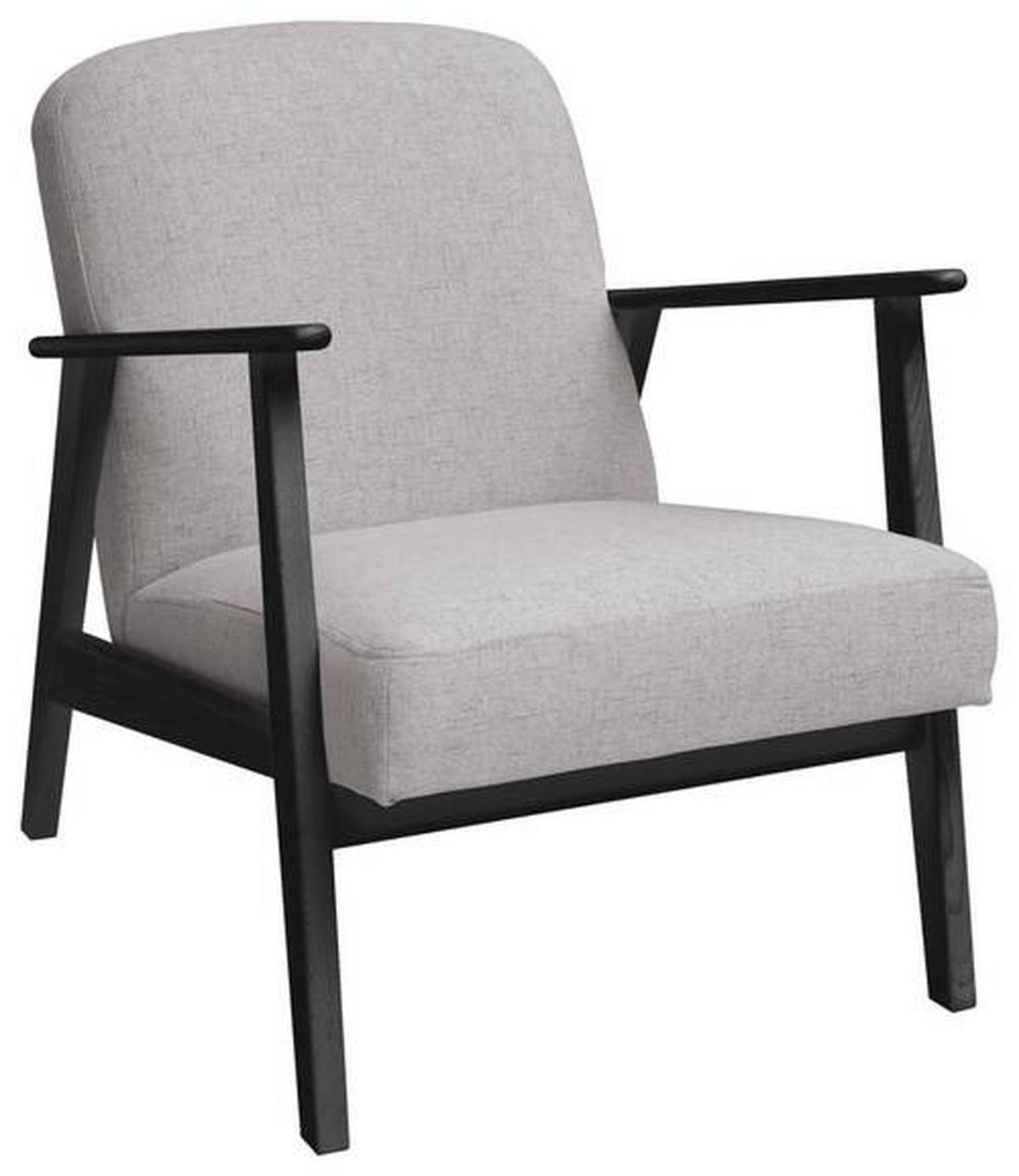 SESSEL in Webstoff Beige, Grau, Schwarz  - Beige/Schwarz, Natur, Holz/Textil (63/78/78cm) - Livetastic