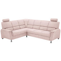 ECKSOFA Rosa Webstoff  - Silberfarben/Schwarz, Design, Holz/Kunststoff (216/270cm) - Livetastic