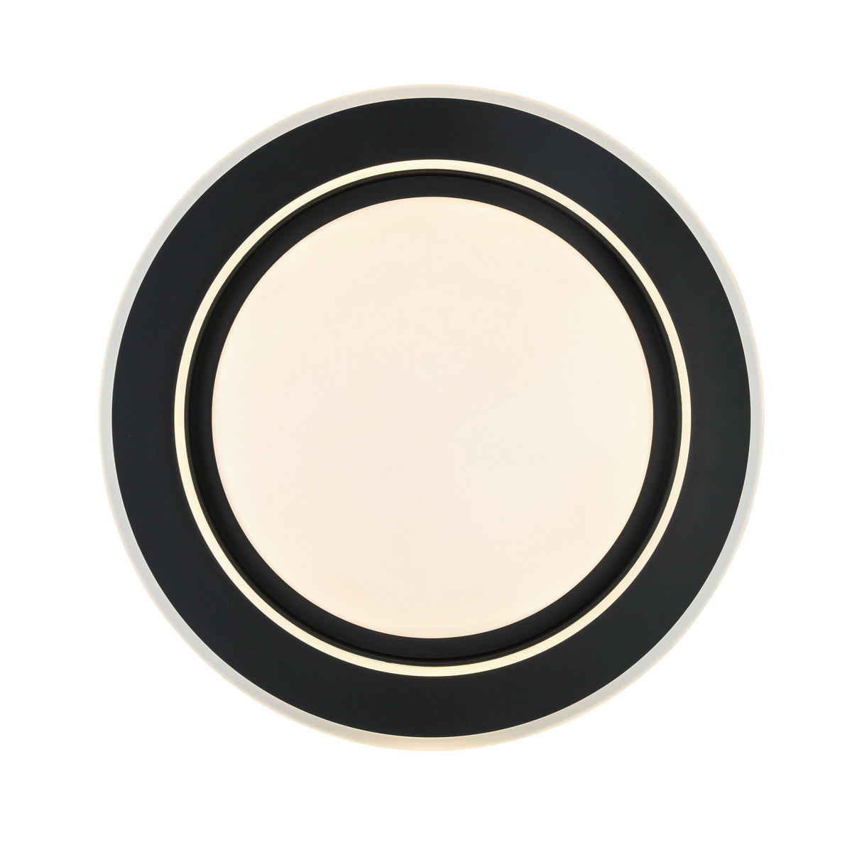 LED PLAFONJERA  - bela/crna, Trendi, metal/plastika (39/6cm) - Novel