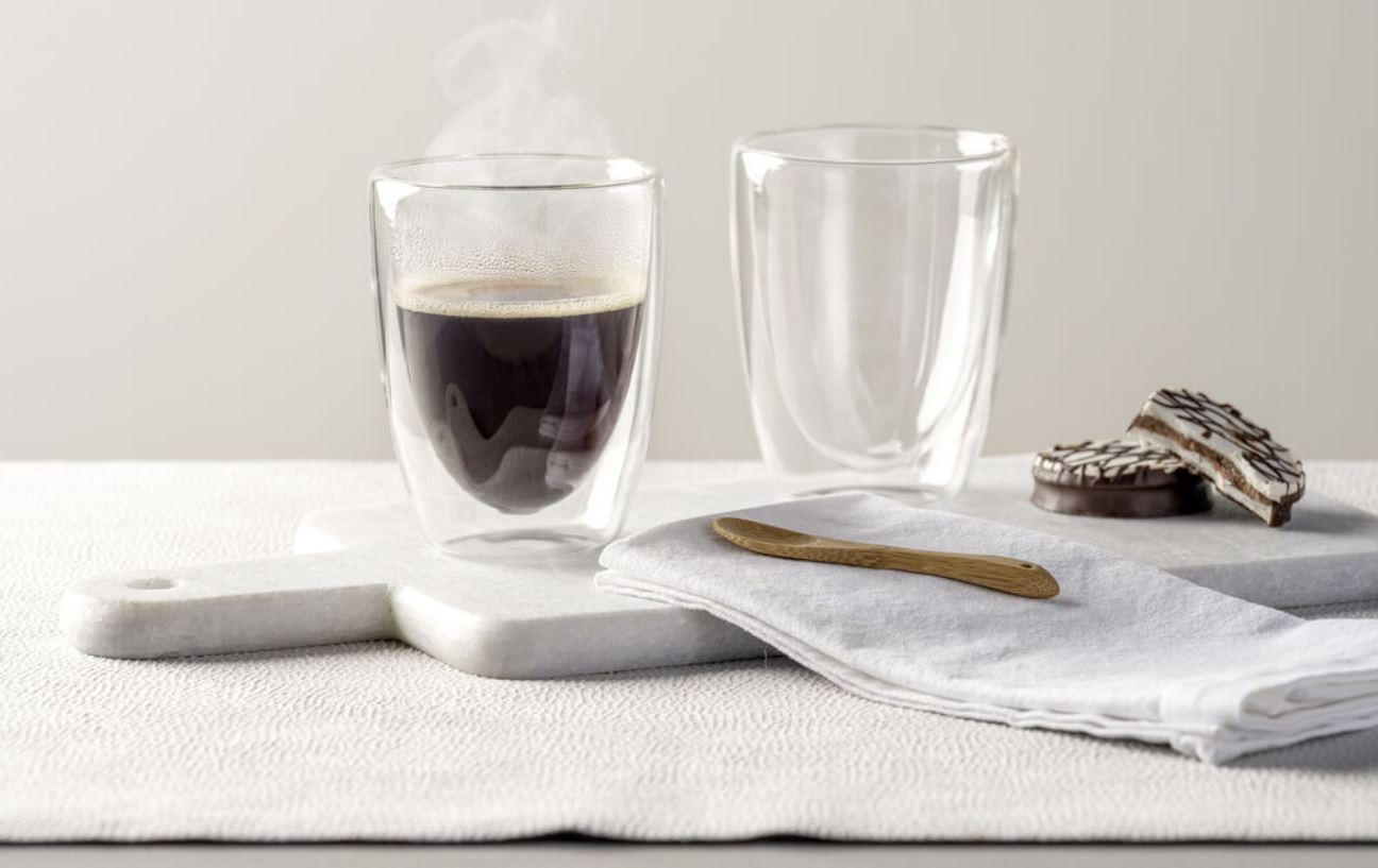 KAFFEEBECHER DUO II  300 ml   - Klar, Design, Glas (18/12/9,3cm) - Leonardo