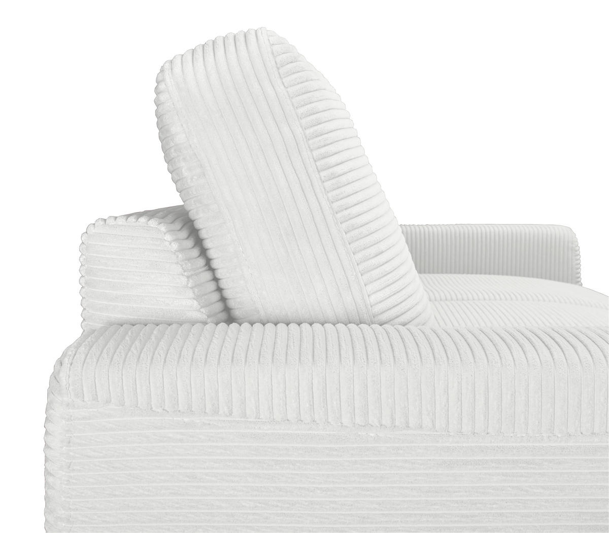 ECKSOFA Naturfarben Cord  - Schwarz/Naturfarben, KONVENTIONELL, Textil/Metall (150/240cm) - Carryhome