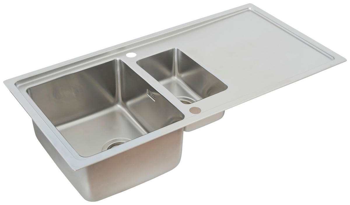 SPÜLE 1720CHICAGO100X50  - Edelstahlfarben, Trend, Metall (100/20,3/50cm) - Respekta