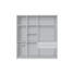 SCHWEBETÜRENSCHRANK 2-türig Graphitfarben, Weiß - Graphitfarben/Alufarben, KONVENTIONELL, Holzwerkstoff/Metall (200/216/68cm) - Hom`in