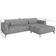 ECKSOFA  in Chenille Greige  300/190 cm  - Hellbraun/Greige, MODERN, Textil/Metall (300/190cm) - Carryhome
