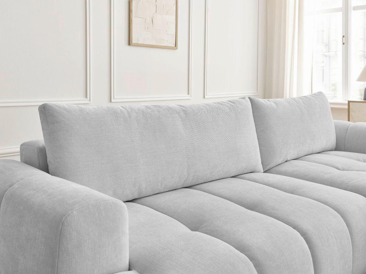 ECKSCHLAFSOFA FUJI Leinenoptik Hellgrau  inkl.  - Hellgrau/Schwarz, MODERN, Kunststoff/Textil (292/160cm)