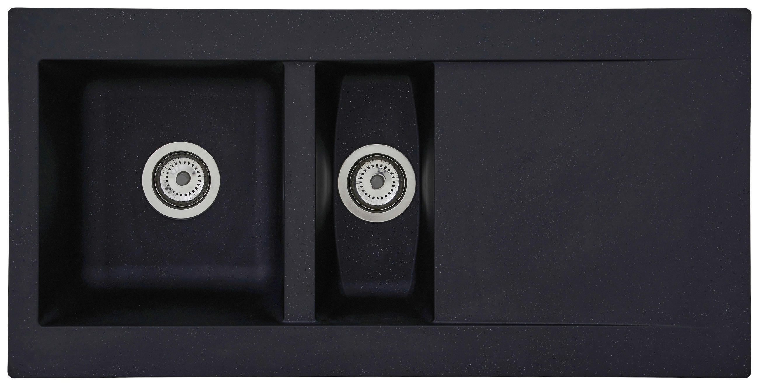 SPÜLE 1712DENVER100X50S  - Schwarz, Trend, Glas/Kunststoff (100/20/50cm) - Respekta