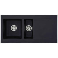 SPÜLE 1712DENVER100X50S  - Schwarz, Trend, Glas/Kunststoff (100/20/50cm) - Respekta