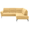 ECKSOFA in Webstoff Gelb  - Gelb/Schwarz, Design, Textil/Metall (256/206cm) - Beldomo System