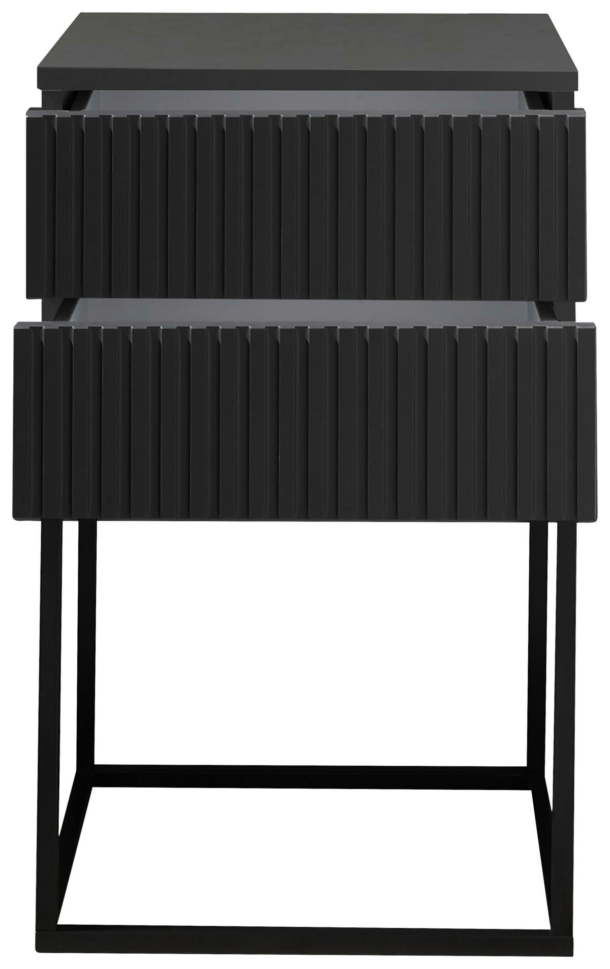 NOČNÝ STOLÍK, grafitová, čierna, 40/65/38,5 cm - čierna/grafitová, Modern, kov/kompozitné drevo (40/65/38,5cm) - Hom`in
