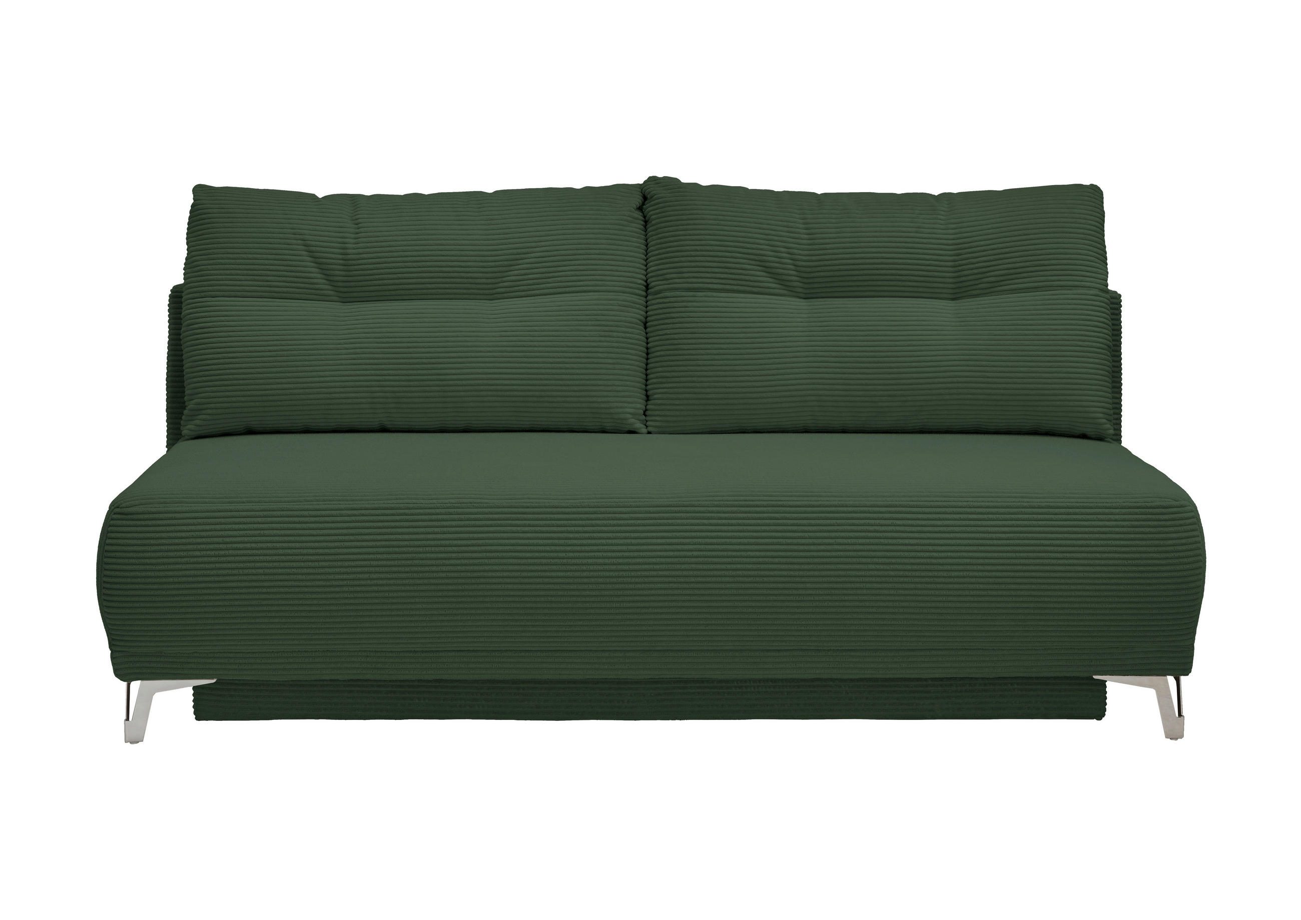 SCHLAFSOFA in Cord Grün  - Chromfarben/Grün, Modern, Textil/Metall (198/90/100cm) - Livetastic