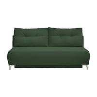SCHLAFSOFA in Cord Grün  - Chromfarben/Grün, Modern, Textil/Metall (198/90/100cm) - Livetastic