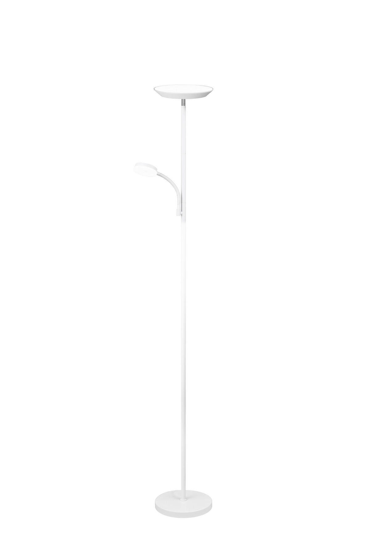 PODNA LED LAMPA - bela, Osnovno, metal/plastika (25/178cm)