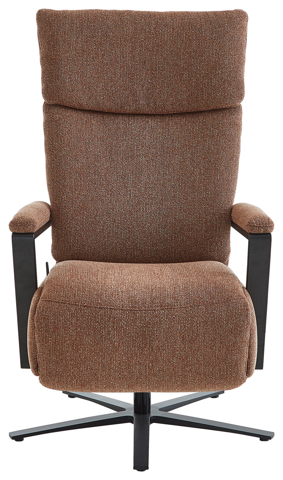 RELAXSESSEL in Textil Kupferfarben  - Schwarz/Kupferfarben, Design, Textil/Metall (68/117/85cm) - Cantus
