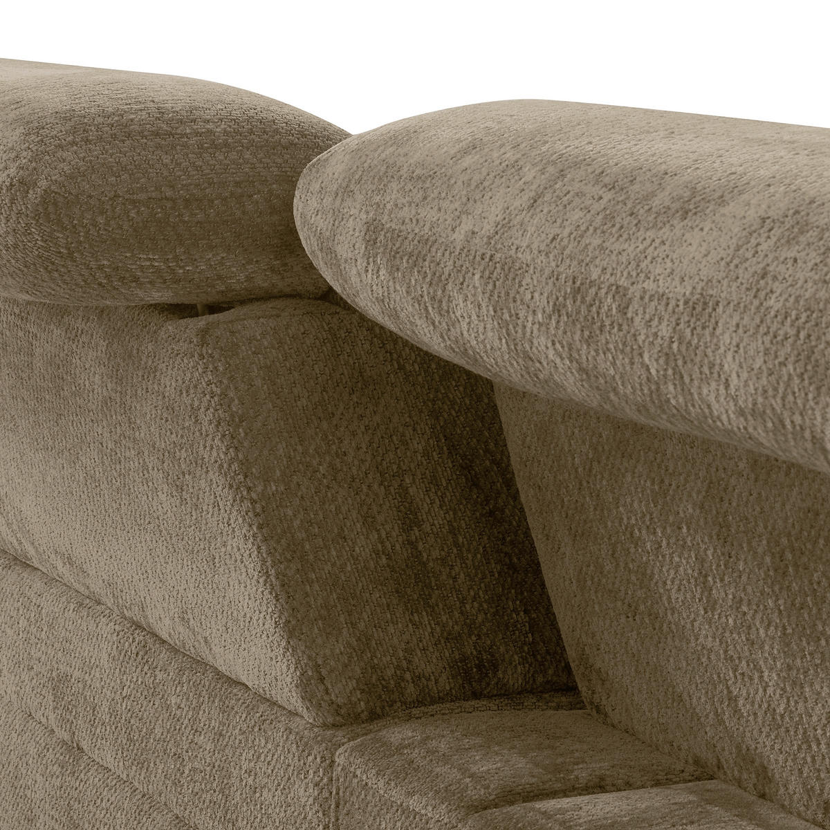 ECKSOFA  Webstoff Taupe  - Taupe/Schwarz, Design, Textil/Metall (268/195cm) - Livetastic