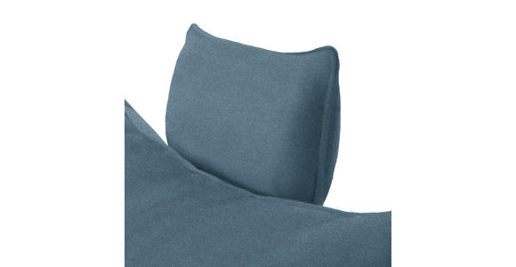 ECKSOFA in Mikrofaser Blau 176/292 cm - Blau/Schwarz, MODERN, Textil/Metall (176/292cm) - Carryhome