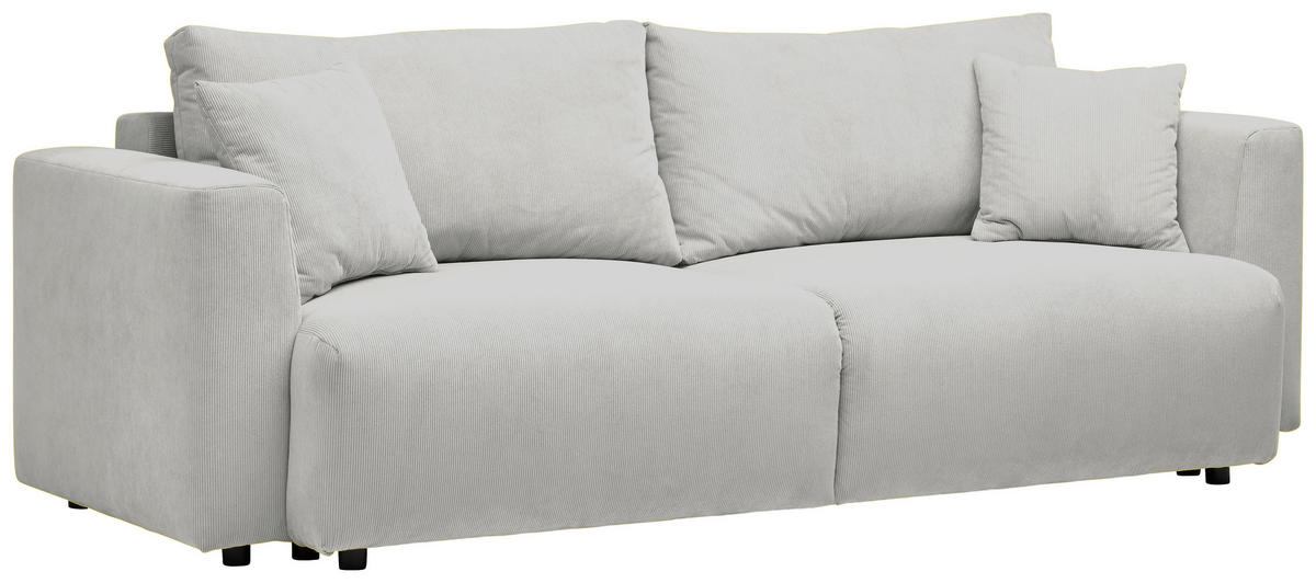 SCHLAFSOFA in Cord Naturfarben  - Schwarz/Naturfarben, Design, Kunststoff/Textil (250/92/105cm) - Carryhome