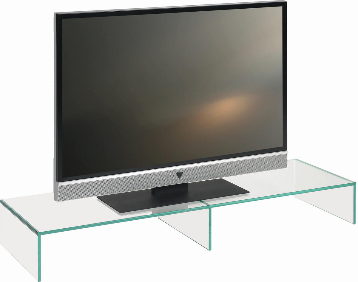 TV NÁSTAVEC, sklo, čiré - čiré, Design, sklo (110/14/35cm) - Xora