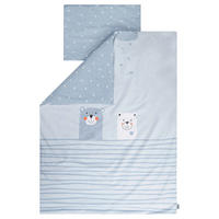 KINDERBETTWÄSCHE BEARS FAMILY Flachgewebe 100/135 cm  - Blau, Basics, Textil (100/135cm) - Julius Zöllner