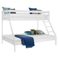 ETAGENBETT 140/200 cm Weiss  - Weiss/Buchefarben, Konventionell, Holz (140/200cm) - Xora