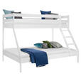 ETAGENBETT 140/200 cm Weiß  - Buchefarben/Weiß, KONVENTIONELL, Holz (140/200cm) - Xora