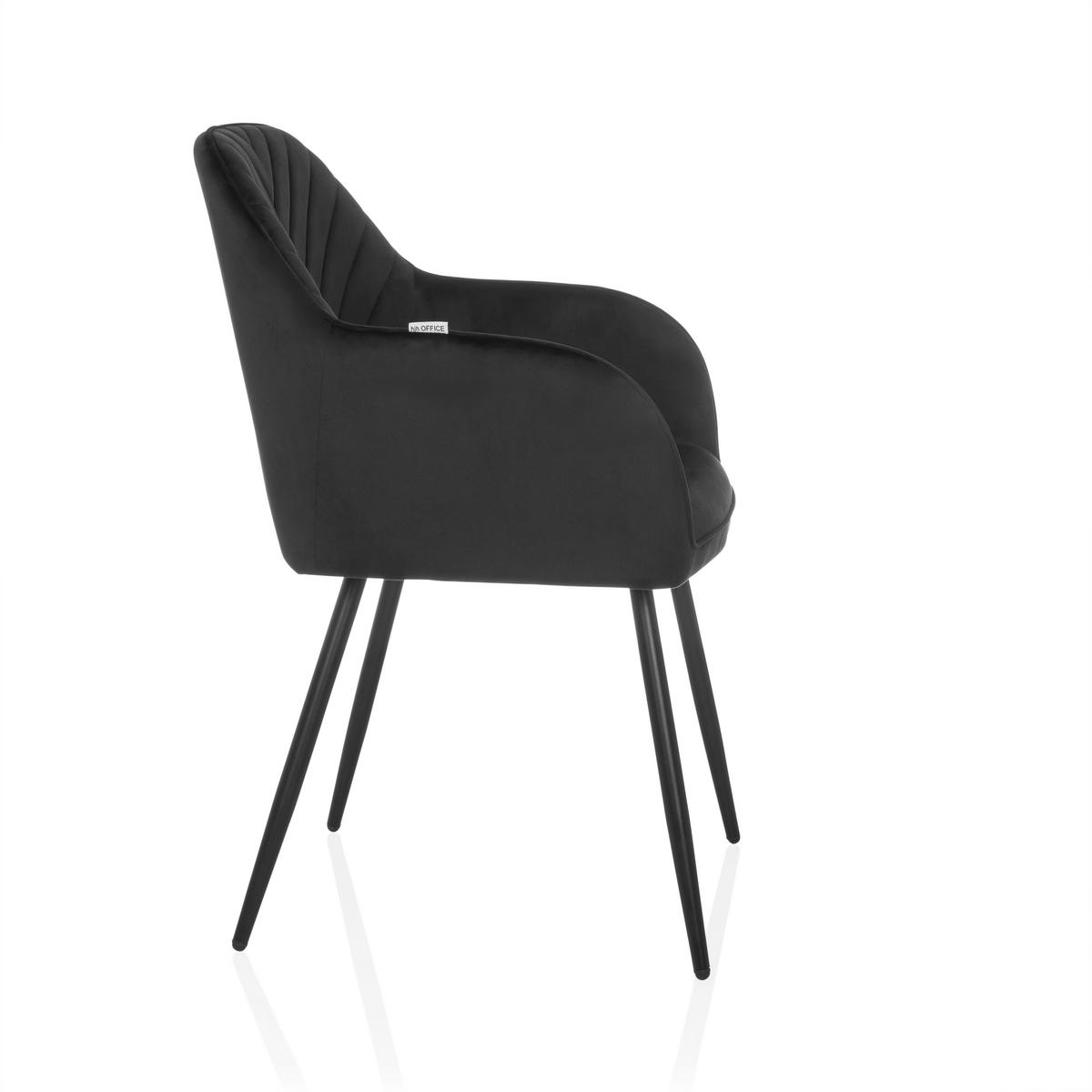 STOL MED ARMSTÖD  - svart, Modern, metall/textil (55/86/58cm) - MID.YOU