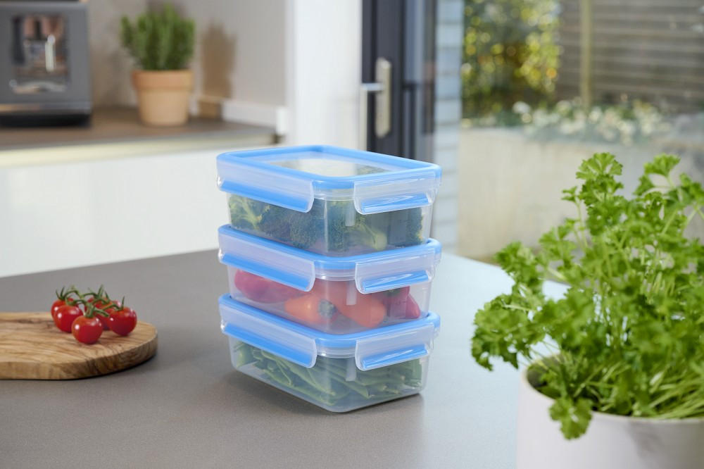 FRISCHHALTEDOSENSET Clip & Close  - Transparent, Basics, Kunststoff - Emsa