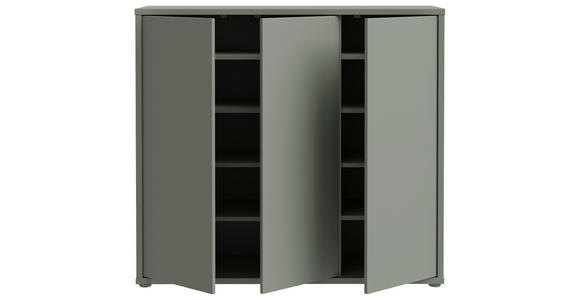 SCHUHSCHRANK Alice Springs  in 109,2/99,1/34,9 cm  - Salbeigrün/Grau, MODERN, Holzwerkstoff/Kunststoff (109,2/99,1/34,9cm) - Xora
