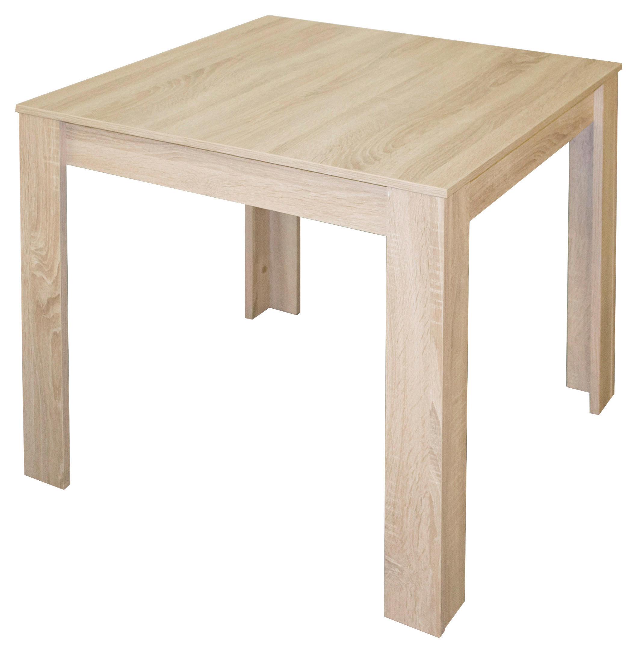 ESSTISCH 80/80/75 cm Nachbildung  Holzwerkstoff schnell aufzubauende und stabile Arbeitsfläche quadratisch Sonoma Eiche  - Sonoma Eiche, MODERN, Holzwerkstoff (80/80/75cm) - Livetastic