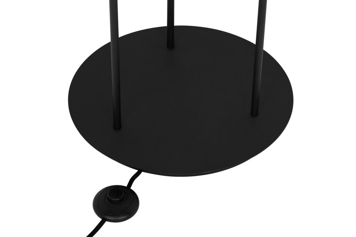 STOJACIA LAMPA, 37/163 cm  - čierna, Design, kov/sklo (37/163cm) - Dieter Knoll