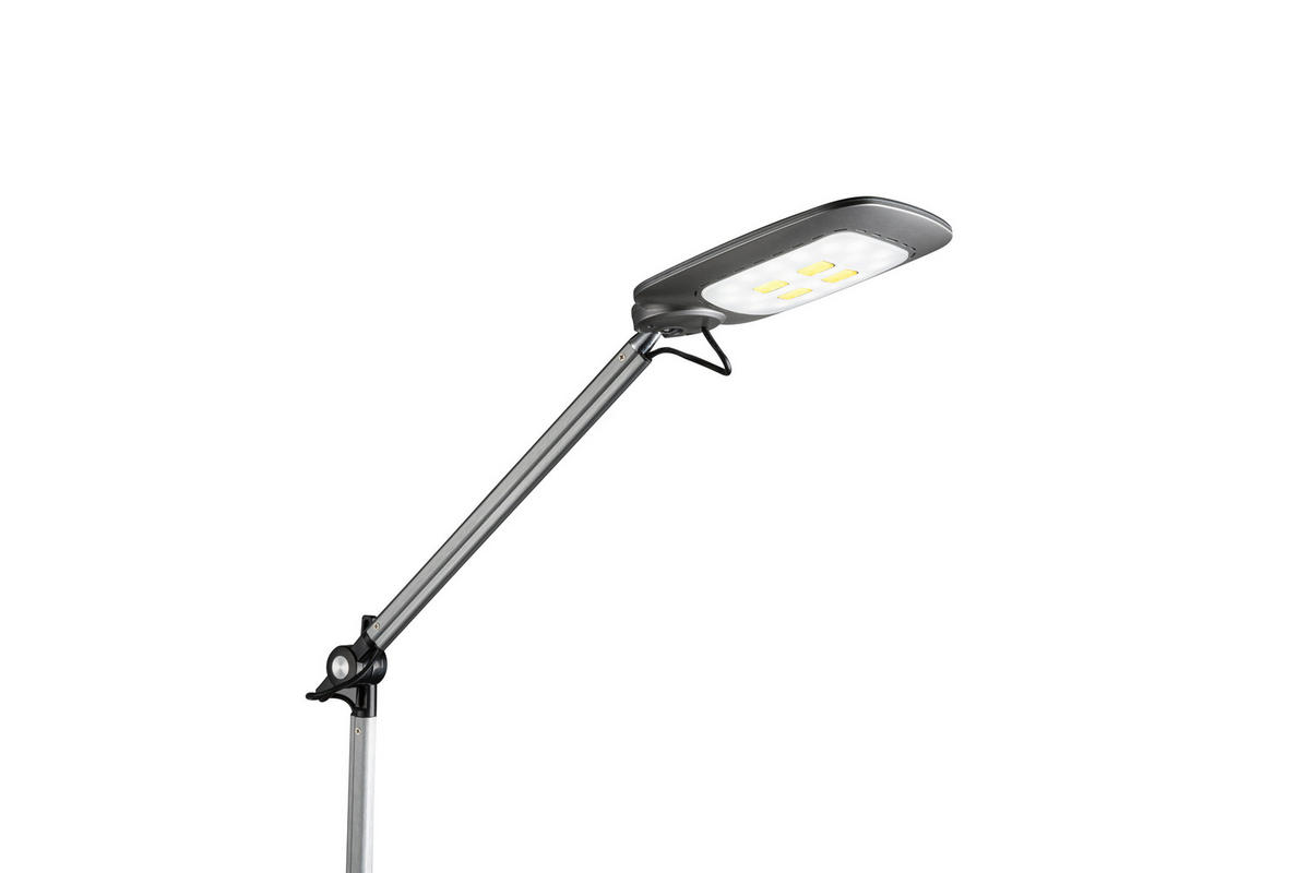 LED-TISCHLEUCHTE - Schwarz/Grau, Design, Kunststoff/Metall (49/17,9/96cm) - Globo