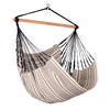 HÄNGESESSEL comfort org.cotton 110/160/180 cm  - Weiß/Grau, KONVENTIONELL, Holz/Textil (110/160/180cm) - La Siesta