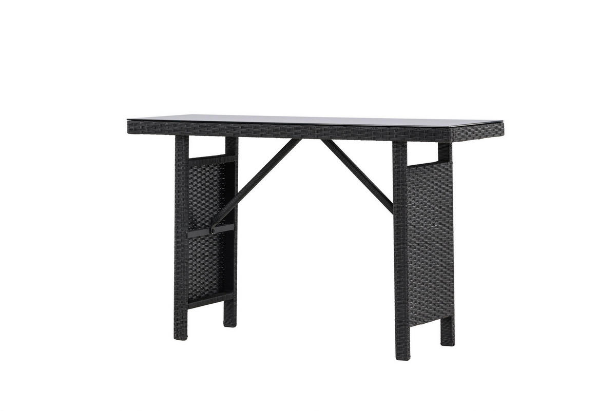 LOUNGEBORD  - svart, Modern, glas/plast (120/40/74cm) - Gardenson