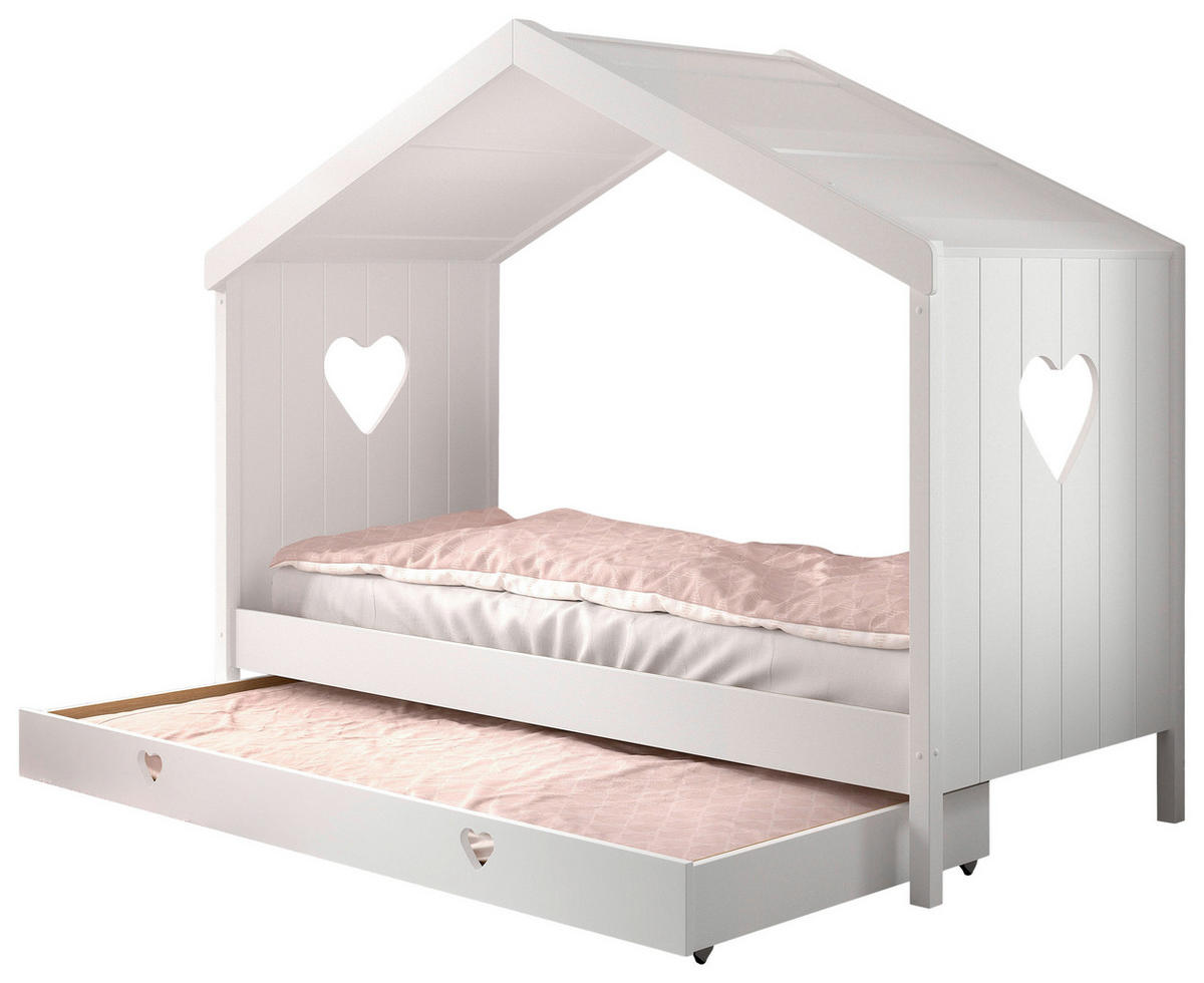 HAUSBETT Rollrost, Bettschublade 90/200 cm  in Weiß  - Weiß, Natur, Holz/Holzwerkstoff (90/200cm) - MID.YOU