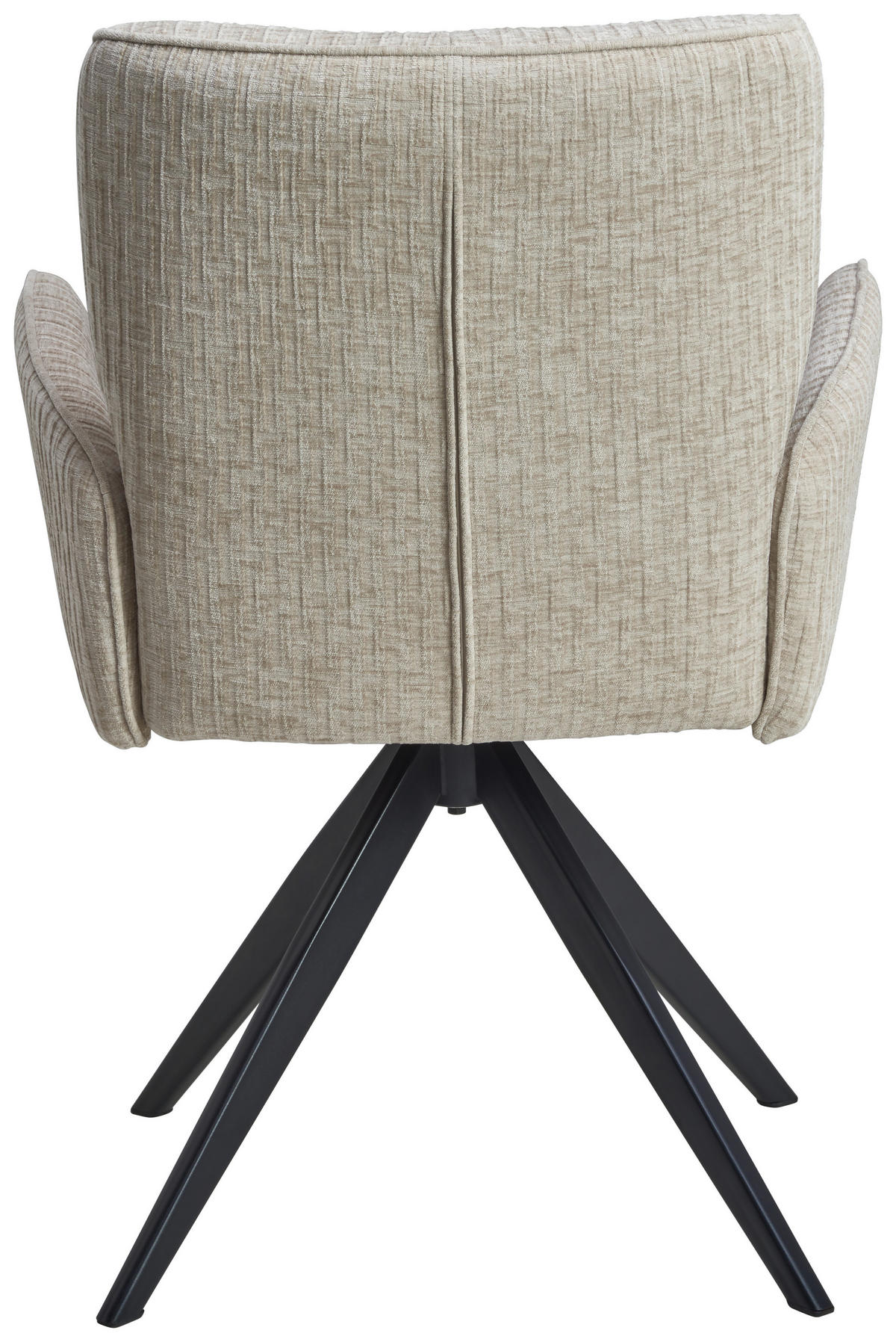 ARMLEHNSTUHL  in Eisen Leinenoptik  - Beige/Schwarz, LIFESTYLE, Holz/Textil (60/89/63cm) - MID.YOU