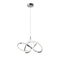 ZÁVĚSNÉ LED SVÍTIDLO, 30 W, 50/50/150 cm - čiré/barvy chromu, Design, kov/sklo (50/50/150cm)