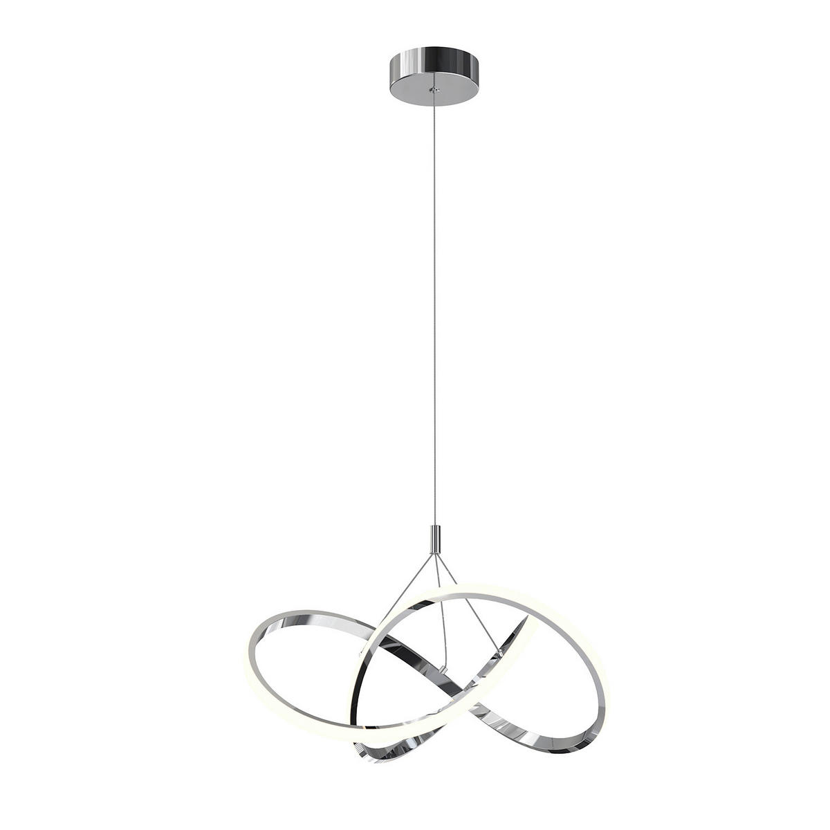 ZÁVĚSNÉ LED SVÍTIDLO, 30 W, 50/50/150 cm - čiré/barvy chromu, Design, kov/sklo (50/50/150cm)