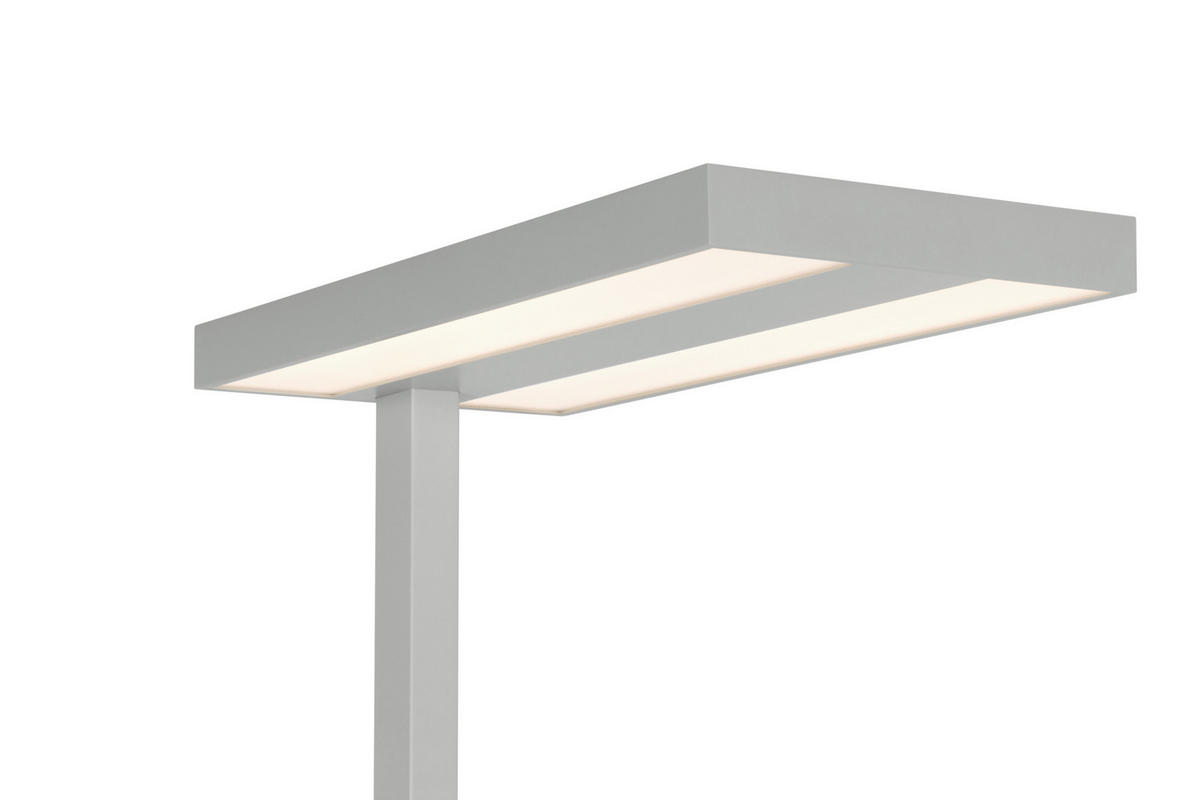 LED-STEHLEUCHTE 61/28/195 cm    - Klar/Chromfarben, KONVENTIONELL, Kunststoff/Metall (61/28/195cm) - Novel