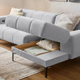 ECKSOFA in Chenille Silberfarben  311/167 cm  - Silberfarben/Schwarz, Design, Textil/Metall (311/167cm) - Xora