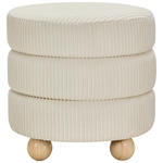 HOCKER Cord Kiefer Creme  - Creme/Naturfarben, LIFESTYLE, Holz/Textil (42/41/42cm) - Xora