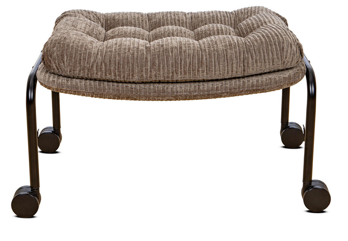 PALL i metall, plast, textil brun, svart  - brun/svart, Design, metall/textil (67/42/41cm) - Best Price