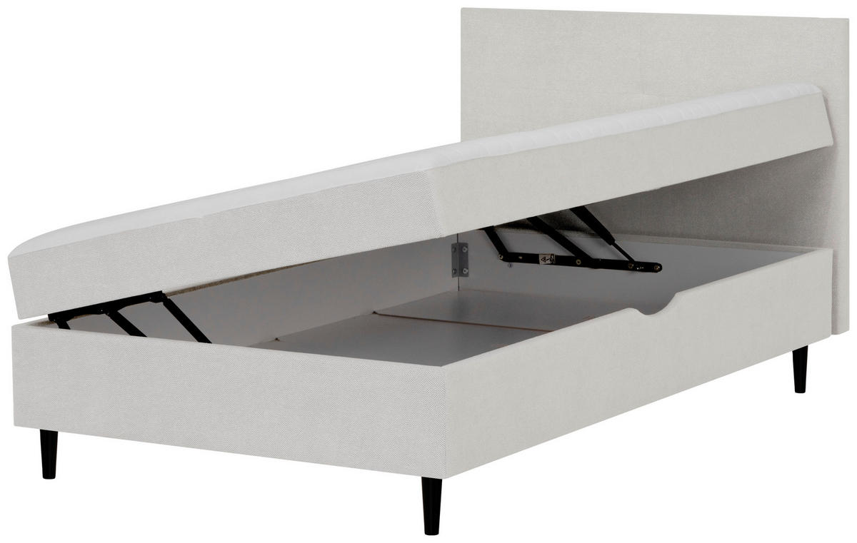 BOXBETT 120/200 cm  in Creme  - Creme/Schwarz, KONVENTIONELL, Textil (120/200cm) - P & B