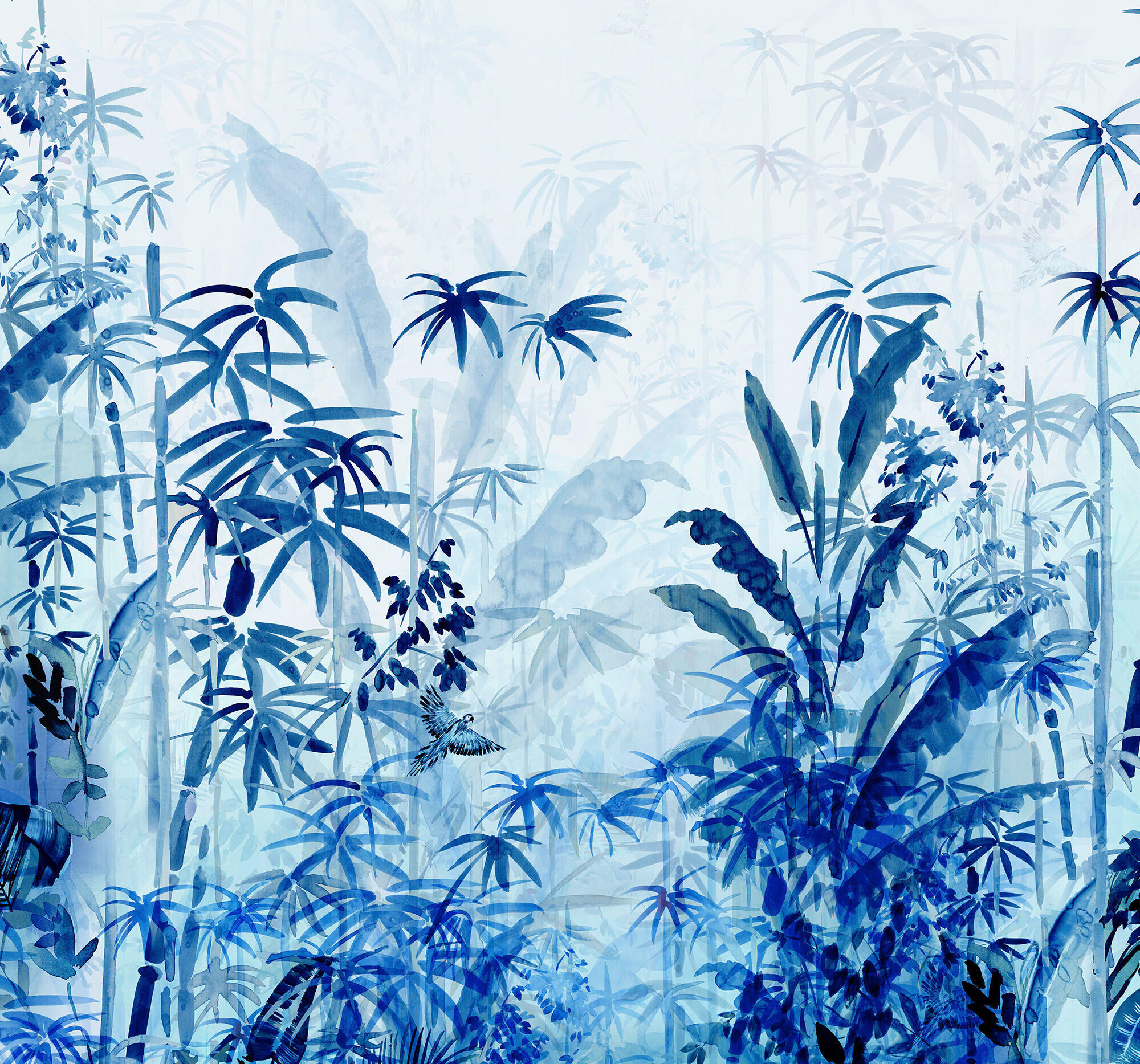 Xora Fototapete Blau, Weiß 300x280 cm