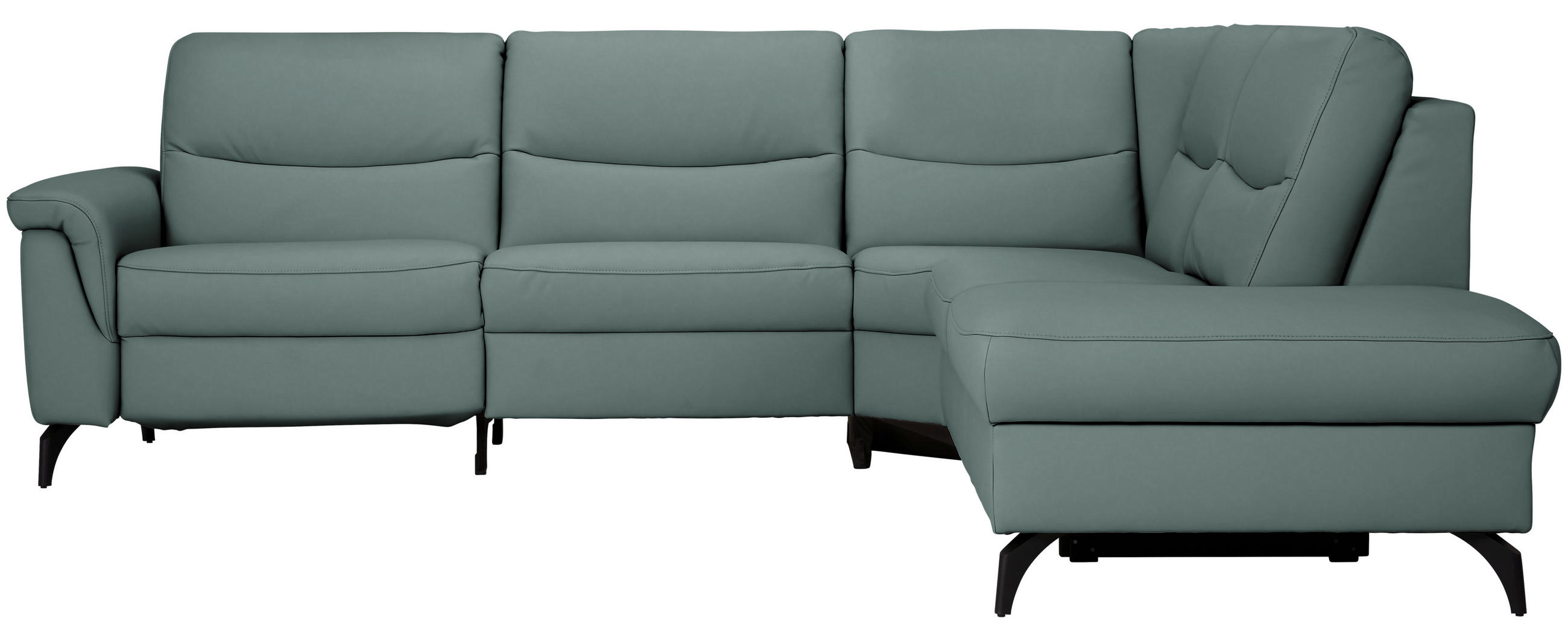 ECKSOFA  in Echtleder Blaugrau  280/249 cm  - Anthrazit/Blaugrau, Design, Leder/Metall (280/249cm) - Himolla Komfortklass