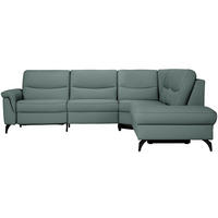 ECKSOFA  in Echtleder Blaugrau  280/249 cm  - Anthrazit/Blaugrau, Design, Leder/Metall (280/249cm) - Himolla Komfortklass