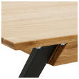 SCHREIBTISCH 120/65/76 cm  in Schwarz, Eichefarben  - Eichefarben/Schwarz, Natur, Holz/Metall (120/65/76cm) - Linea Natura