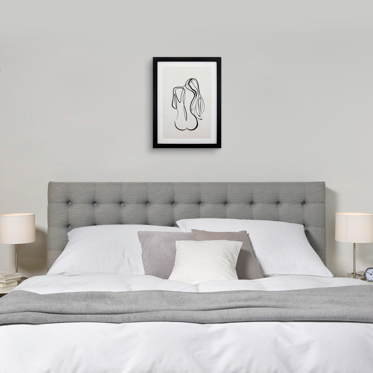 KUNSTDRUCK Frauen 45/60 cm  - Beige/Schwarz, Trend, Holzwerkstoff/Kunststoff (45/60cm) - Monee