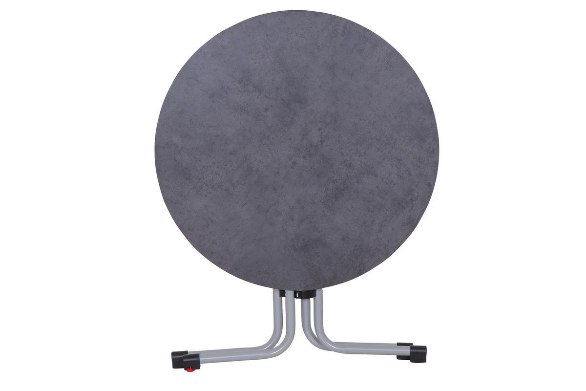 GARTENKLAPPTISCH Holz, Metall, Kunststoff rund  - Anthrazit/Silberfarben, KONVENTIONELL, Holz/Kunststoff (80/71cm) - Siena Garden