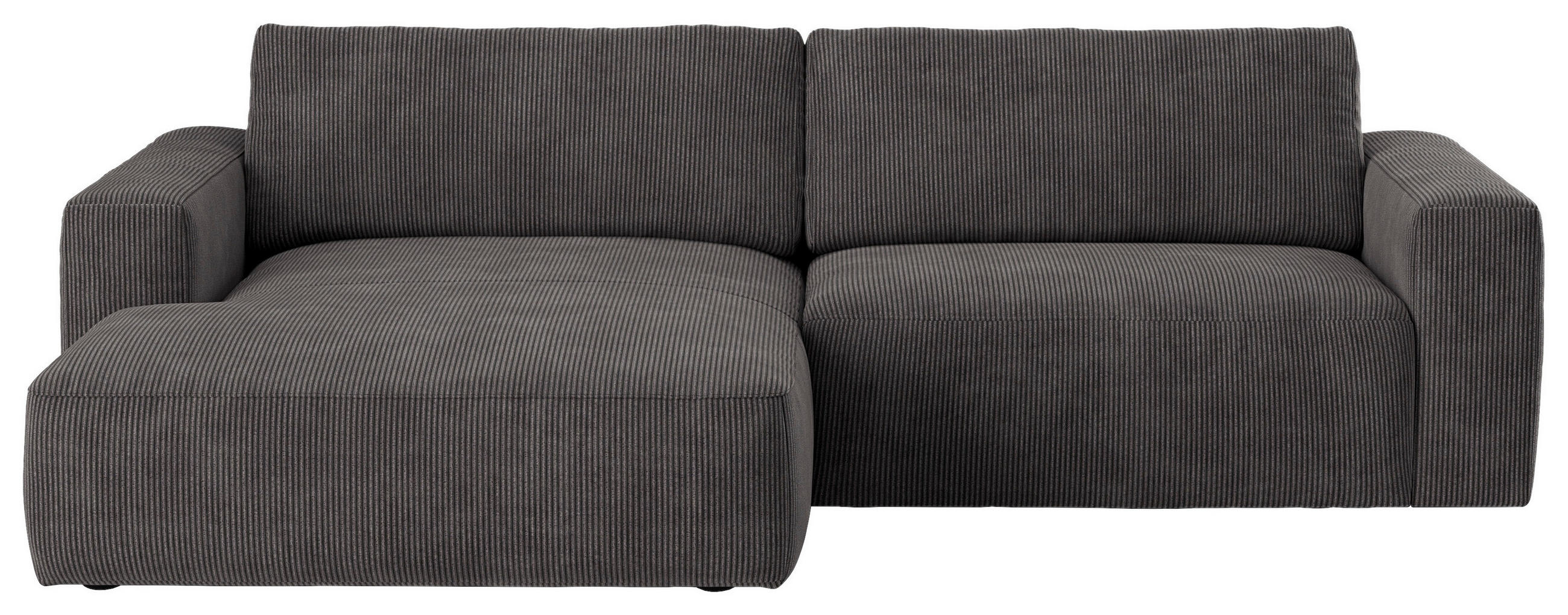 ECKSOFA in Mikrofaser Anthrazit  175/283 cm  - Anthrazit/Schwarz, MODERN, Kunststoff/Textil (175/283cm) - MID.YOU